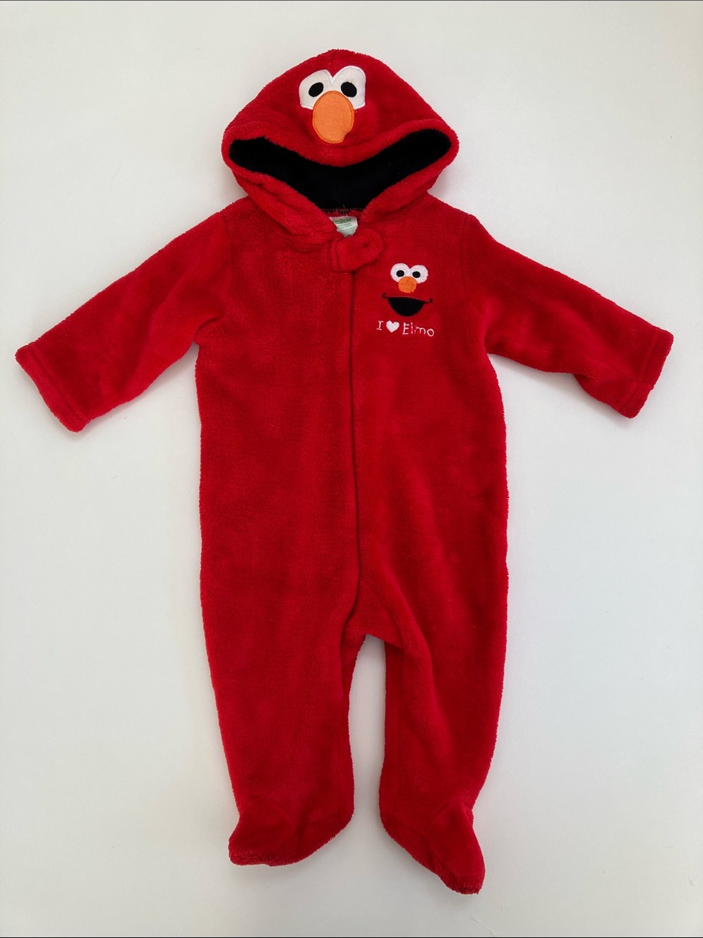 Elmo Fleece Jumpsuit (size 9m)